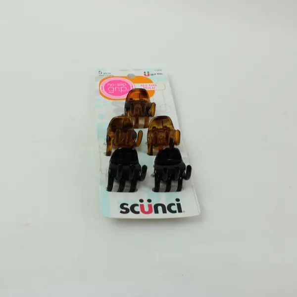 Scunci 5-Piece Jaw Hair Clips Set New with Tags