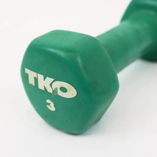 TKO 3 lb Green Hex Dumbbell Pair Hand Weights