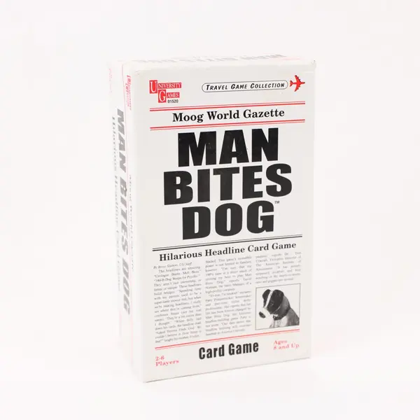 University Games Man Bites Dog Hilarious Headline Card Game 2-6 Players