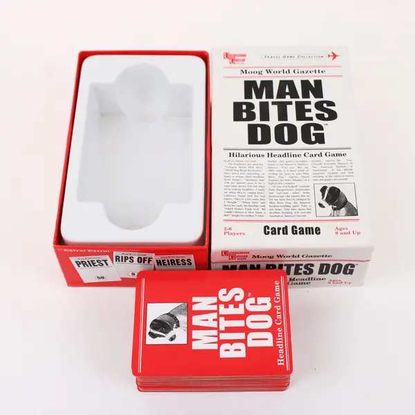 University Games Man Bites Dog Hilarious Headline Card Game 2-6 Players