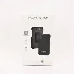 Platinum iPhone XR Protective Case with Holster Kickstand Removable Clip