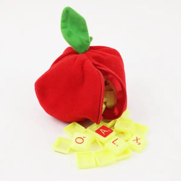 Scrabble Apple Game Parker Brothers Red Travel Game