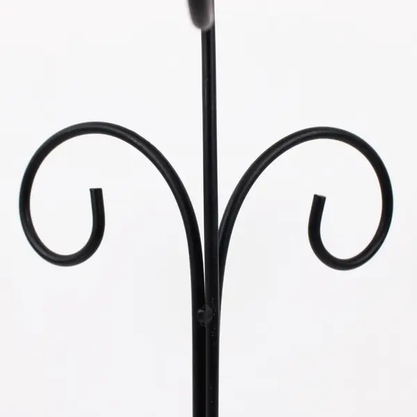 Wrought Iron Globe Ornament Display Stand Ornate Scrollwork 18 in