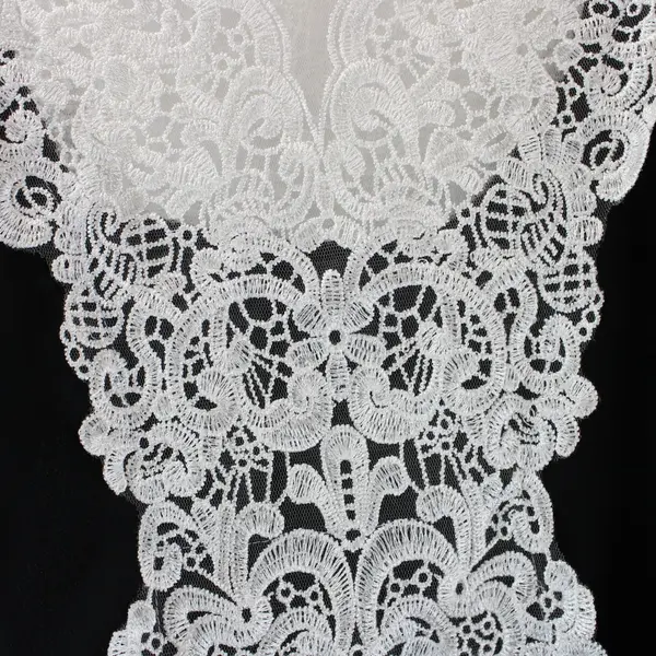 Women's Black Sheer Sleeveless Maxi Dress White Lace Neckline 3XL