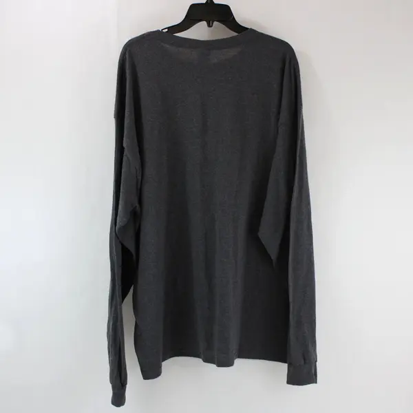 Hanes Men's 2XL Gray Long Sleeve T-Shirt Err On The Side Of Generosity