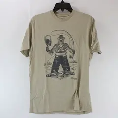 Columbia Bigfoot Fishing T-Shirt Men's Medium Beige Short Sleeve