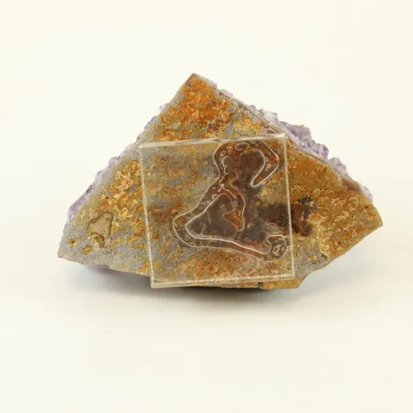 Pewter Alaska Woodland Forest Figurine on Amethyst Crystal Base