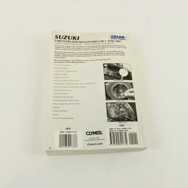 Clymer Suzuki 1500 Intruder/Blvd C90 1998-2007 Service Repair Maintenance Manual