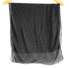 Black Polka Dot Textured Scarf 60 x 20 in