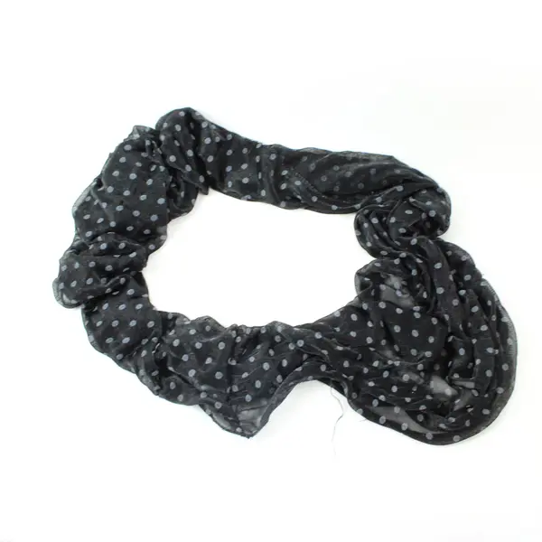 Black Polka Dot Textured Scarf 60 x 20 in