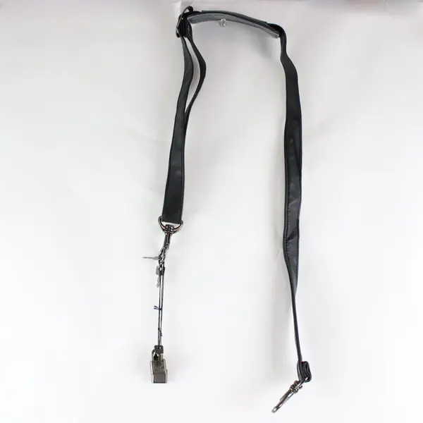 Sharper Image Radio Shoulder Strap w/ HARPER LIFE Leather Pouch Locks