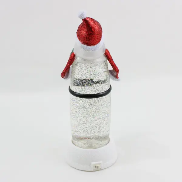 Lighted Santa Claus Swirling Glitter Snow Globe 12.5" Color Changing