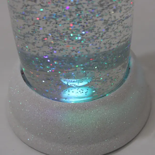 Lighted Santa Claus Swirling Glitter Snow Globe 12.5" Color Changing