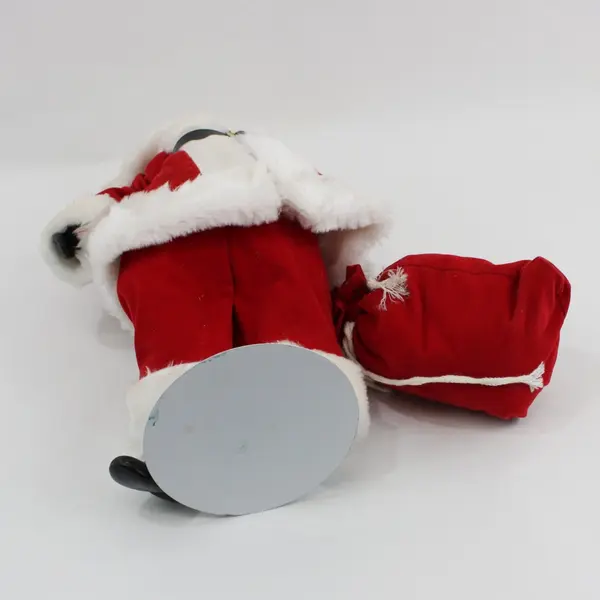 Vintage Anco Porcelain Cloth Santa Doll with Stand 