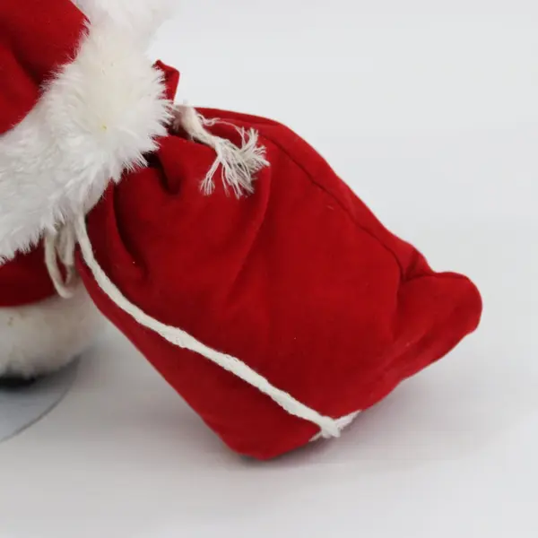 Vintage Anco Porcelain Cloth Santa Doll with Stand 