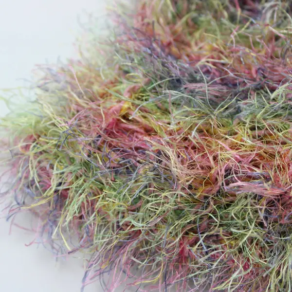 Multicolor Eyelash Knit Scarf Fuzzy Textured Fringe Pastel