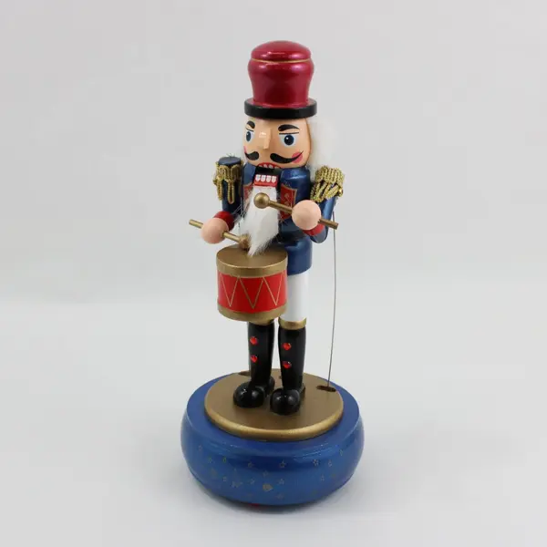 Jetec Handmade Animated Musical Drumming Soldier Nutcracker Decoration
