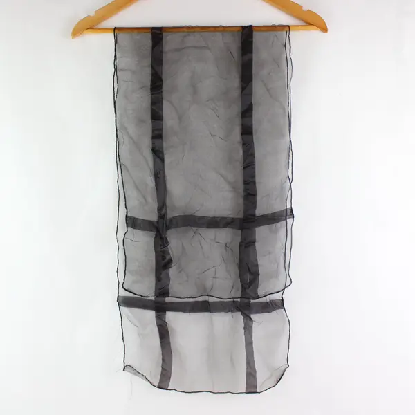 Black Sheer Scarf Lightweight Women's Fashion Accessory