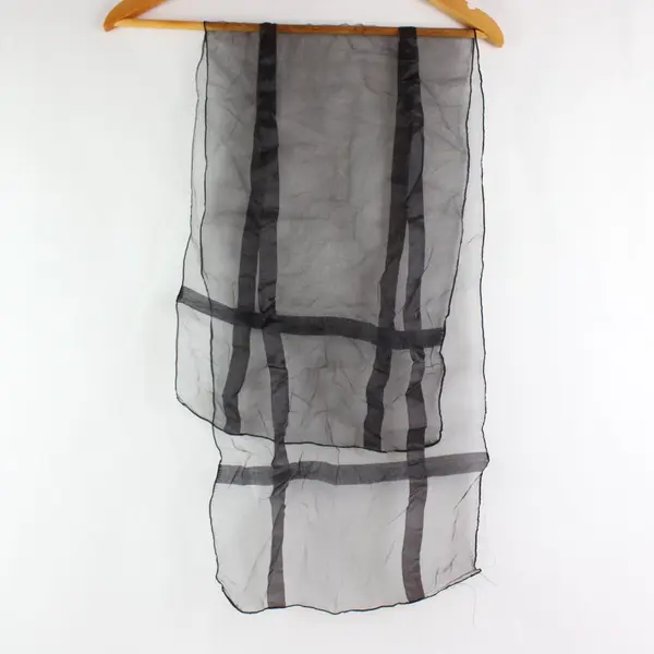 Black Sheer Scarf Lightweight Women's Fashion Accessory