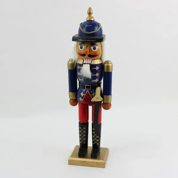 Holiday Inspirations Soldier Nutcracker Red And Blue Uniform 15"