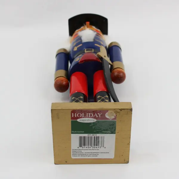 Holiday Inspirations Soldier Nutcracker Red And Blue Uniform 15"