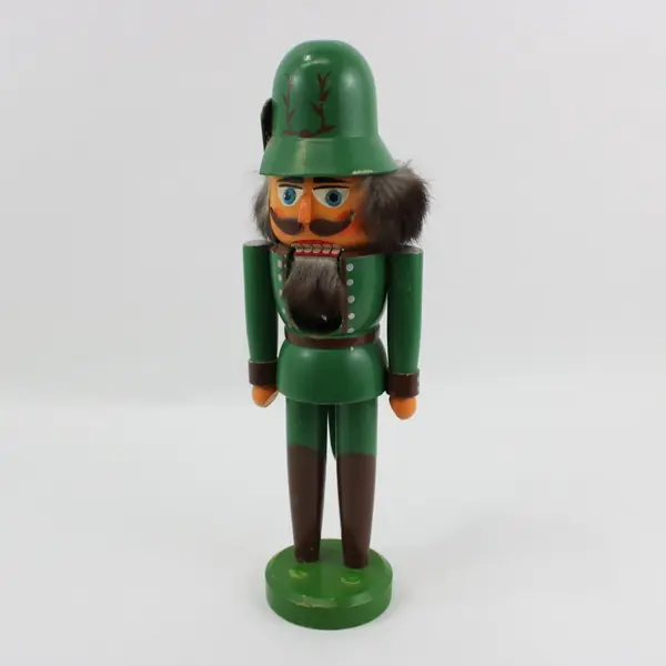 Erzgebirge Wooden Forester Nutcracker Germany 13.5 Inch As-Is
