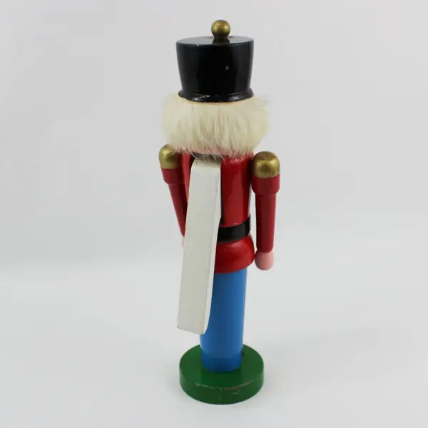 Wooden Soldier Nutcracker Red Jacket Blue Pants Black Cap 14 Inch