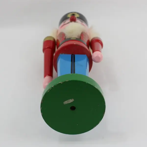 Wooden Soldier Nutcracker Red Jacket Blue Pants Black Cap 14 Inch