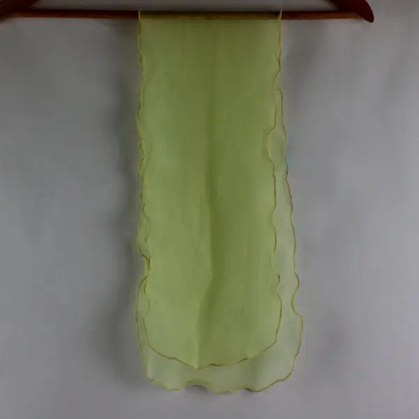 Yellow Ruffled-Edge Scarf