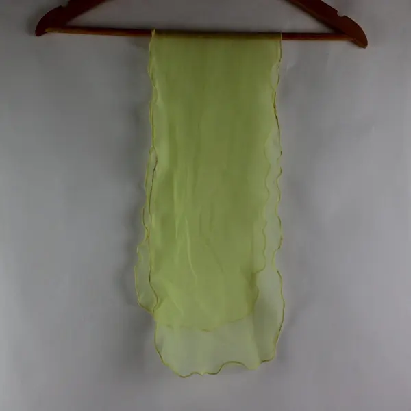 Yellow Ruffled-Edge Scarf