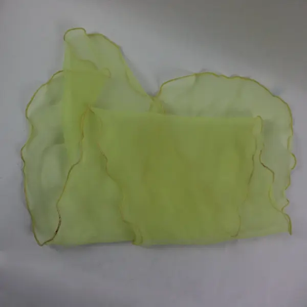 Yellow Ruffled-Edge Scarf