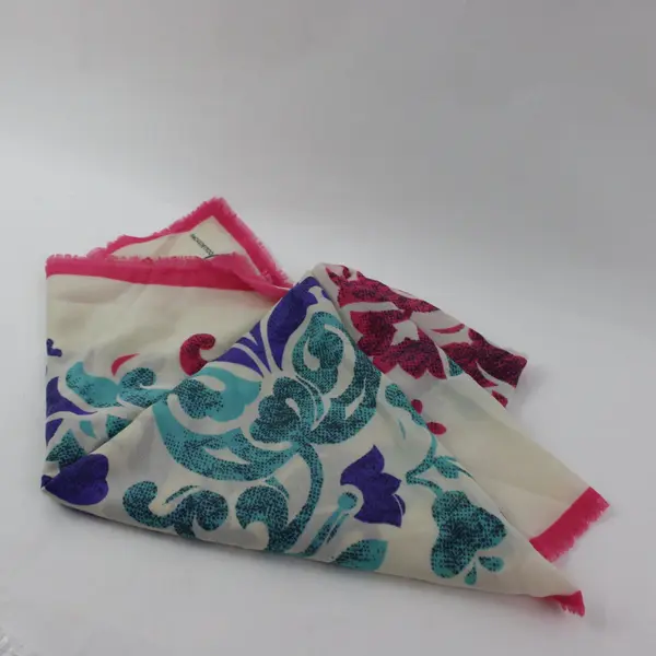 J Collections Women's Lightweight Floral Print Scarf Pink Purple White