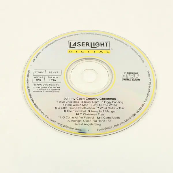 Johnny Cash Country Christmas CD 13 Tracks Delta Music 1992 15417
