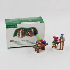 2002 Department 56 North Pole More Play-Doh Please Set of 2 #56822 Retired