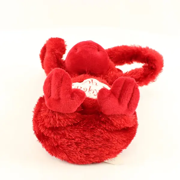Caltoy Red Plush Monkey Stuffed Animal Oh Baby Heart 9.5in