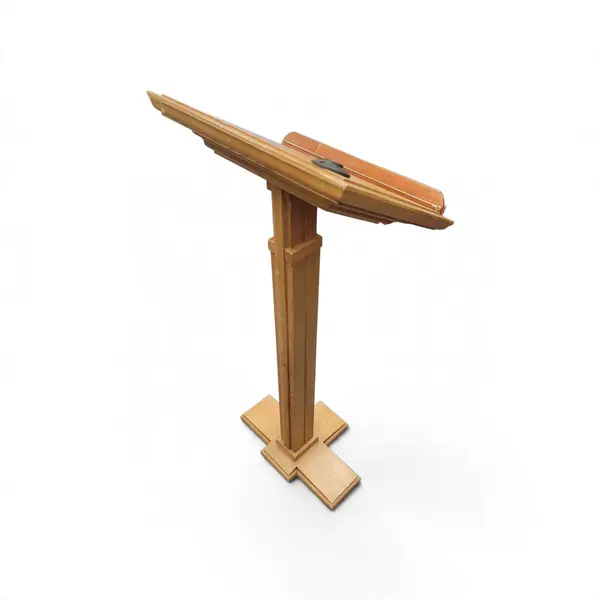 Wooden Floor Lectern Podium Stand With Shure Mic Mount - Local Pickup Only