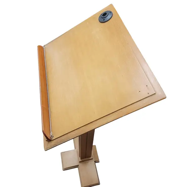 Wooden Floor Lectern Podium Stand With Shure Mic Mount - Local Pickup Only