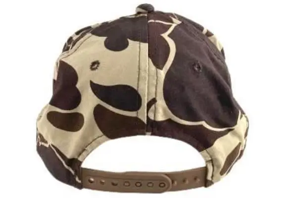 Vintage Kent Electronics Brown Beige Camouflage Snapback Hat Cap Camo Headwear