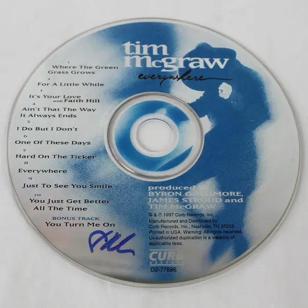 Tim McGraw Everywhere CD Album 1997 Curb Records - Pre-Owned, Scratched