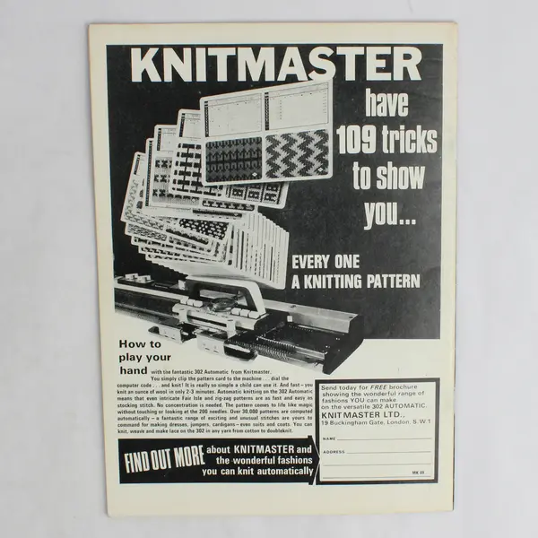 VTG Modern Knitting Magazine Machine Knitting October 1969 New Autumn Fashion