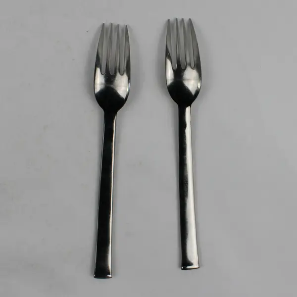 Lot of 2 Dansk Flatware Ameni.T 18/10 Stainless Cold Meat Forks 9.5 Inches