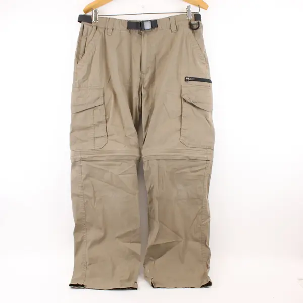 BC Clothing Men's Brown Zip-Off Cargo Pants Size Lx30 Convertible FLAWED