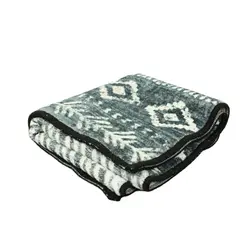White Gray Southwestern Print Anti-Slip Floor Runner Rug 24 x 48