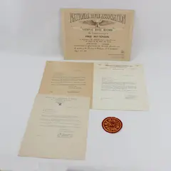 1947 NRA National Rifle Record Fred Patterson Certificate & Correspondence Lot