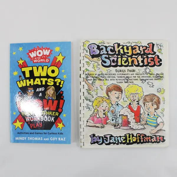 Backyard Scientist + Two Whats?! and a Wow! Think & Tinker Workbook Lot 2
