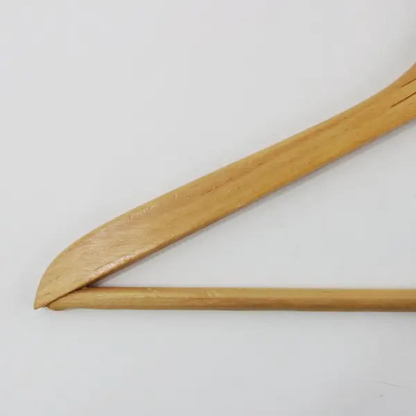 Lot of 5 Mixed Brands Wooden Clothes Hangers with Pants Bars 17.5" 