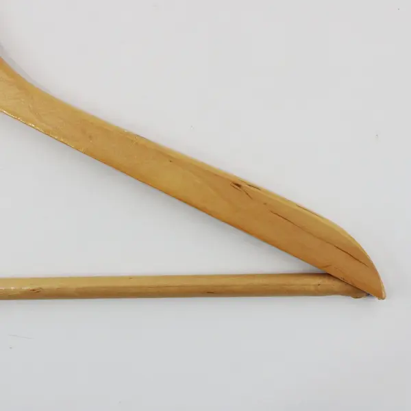 Lot of 5 Mixed Brands Wooden Clothes Hangers with Pants Bars 17.5" 