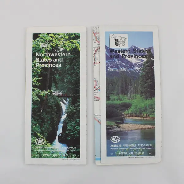 Lot of 6 AAA Vintage Pacific Northwest Maps Oregon Washington
