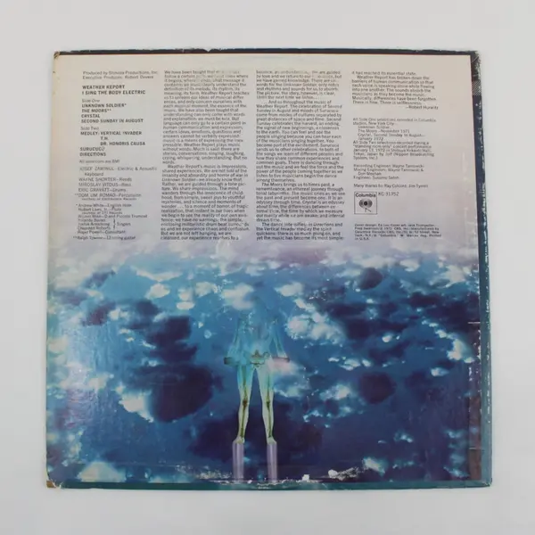 Weather Report I Sing The Body Electric 12" Vinyl Record KC 31352 Stereo