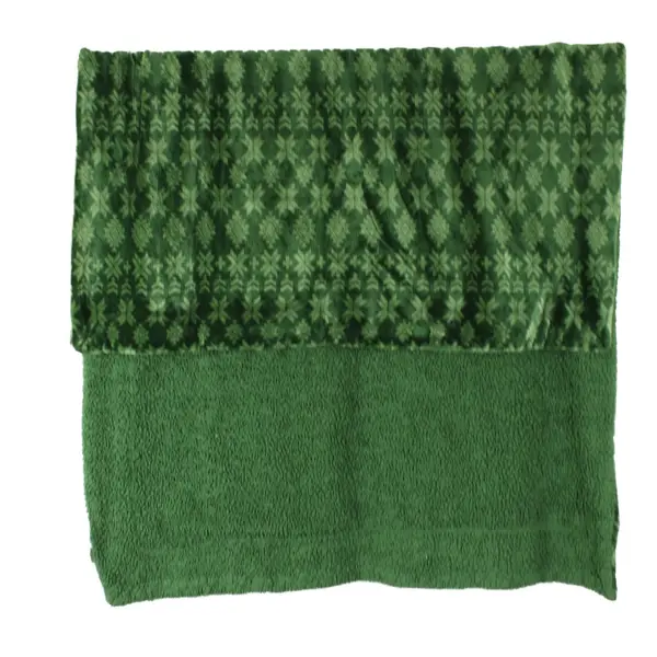 HD Designs Plush Fleece Blanket Forest Green, 68"x48", #RN 29360